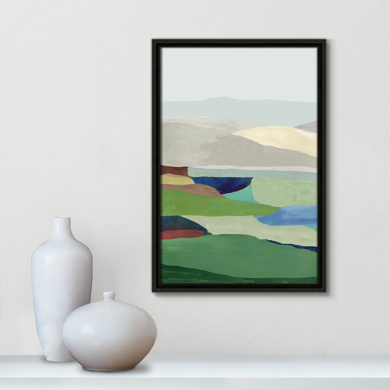 Free Land II - reproduction d'art sur toile, H 19,5 po x l 13,5 po x P 2 po, Toile Espresso