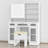 Makeup Vanity Set With Lighted Mirror And Stool