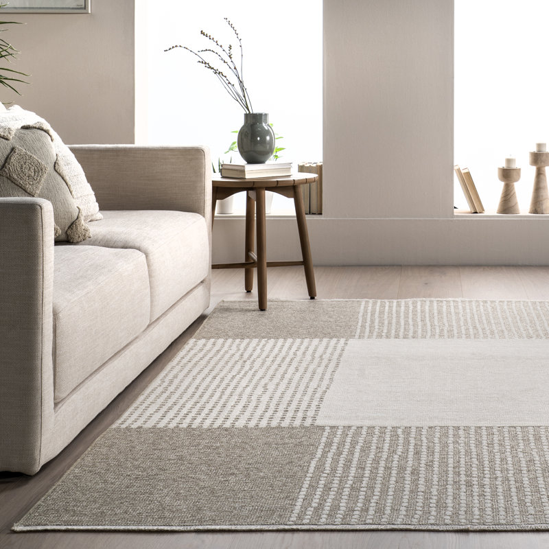 Kirby Plaid Reversible Machine Washable Area Rug, Rectangle 7'10" x 10'