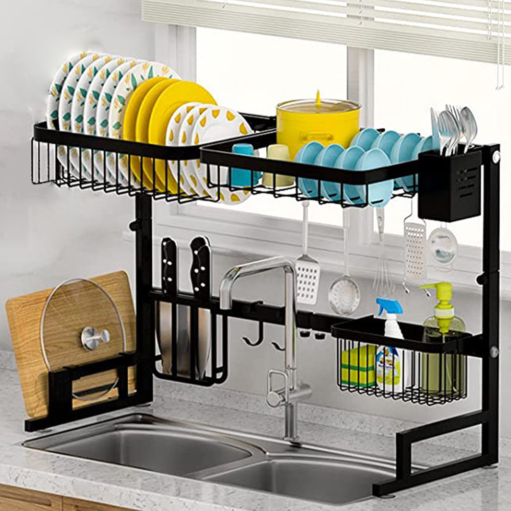 TOOLKISS Steel Over The Sink Dish Rack Reviews Wayfair Canada
