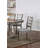 Dining Table 4X Side Chairs Bench 6Pcs Dining Set Fabric Seat Rustic Style