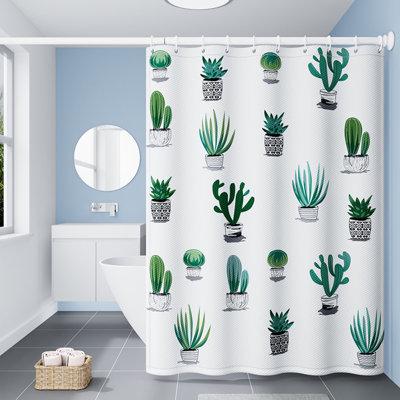 Rideau de douche avec crochets inclus