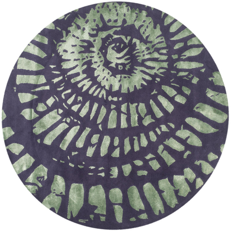 Laredo Hand Tufted Wool Abstract Rug, Round 7'