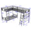 Lit superposé simple avec tablettes Tuscany par Mason & Marbles