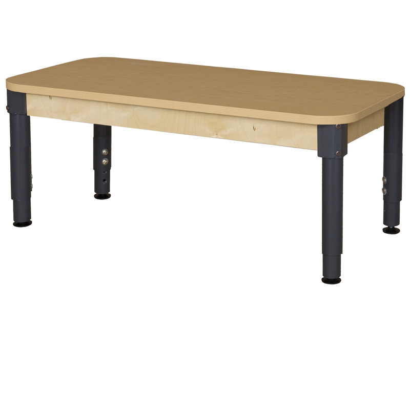 Table d'activité rectangulaire à hauteur ajustable, L 44 po x l 30 po, 13 po à 18 po, Non