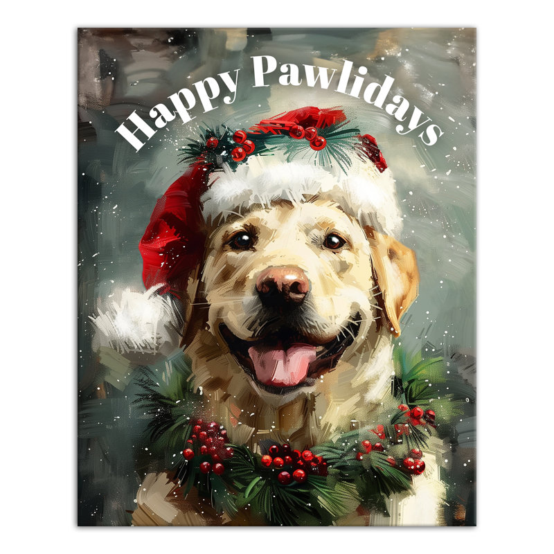 «Happy Pawlidays», reproduction sur toile