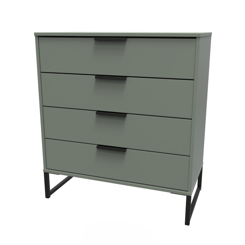 Turah 77cm W 4 - Drawer Chest of Drawers, Reed Green