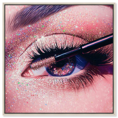 «Mascara Sparkle Girl», reproduction d'art sur toile par Art Remedy