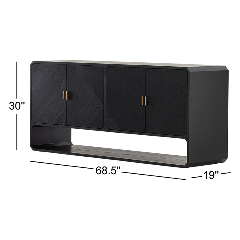 Caspian 68.5'' W Sideboard, Black Ash