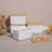 4 PCS Storage Bins With Bamboo Lids Plastic Storage Containers For Organizing Stackable Storage Box With Handle, 10.23 X 7.08 X 6.3 Inch