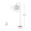 Lampe sur pied arquée 58 po Chattahoochee-350050972