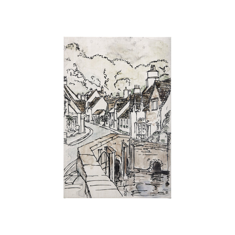 Travel Memories VI a Hand Embelished Textured Canvas, 30" H x 20" W x 1.5" D
