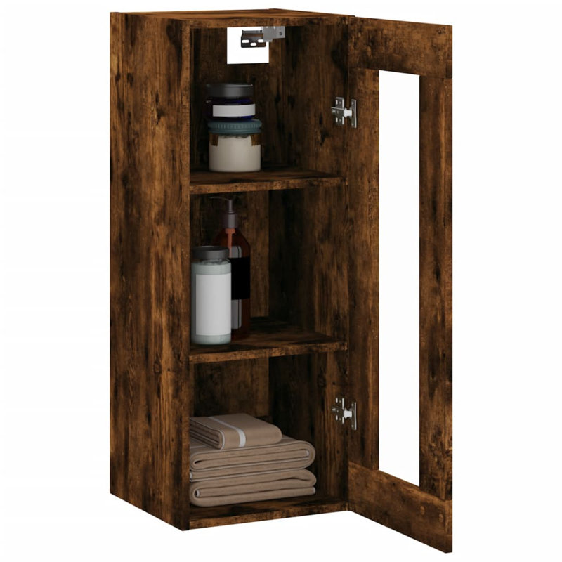 Medalia Bathroom Cabinet, Smoked Oak