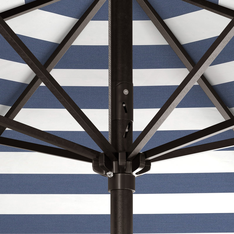 Parasol de marché 108 po Stevie, Navy White Cabana Stripe