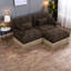 Causeuse modulaire avec repose-pieds Modern Sofas, Leopard Chenille