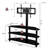 Multi Black Tv Stand, 35.4 Inch, Height Adjustable, Swivel 3, Fits 32-65 Inch Tvs, 45 Degree Angle Each 53.794lbs Nw For Stability