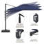 Parasol de patio carré en porte-à-faux 11 pi (sans base de parasol)-125659837