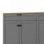Versatile Wood Grain Sideboard with Adjustable Shelves-1485805398