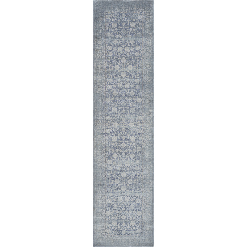 Don Indigo Mist Power-Loomed Area Rug, Runner 2'6" x 10'