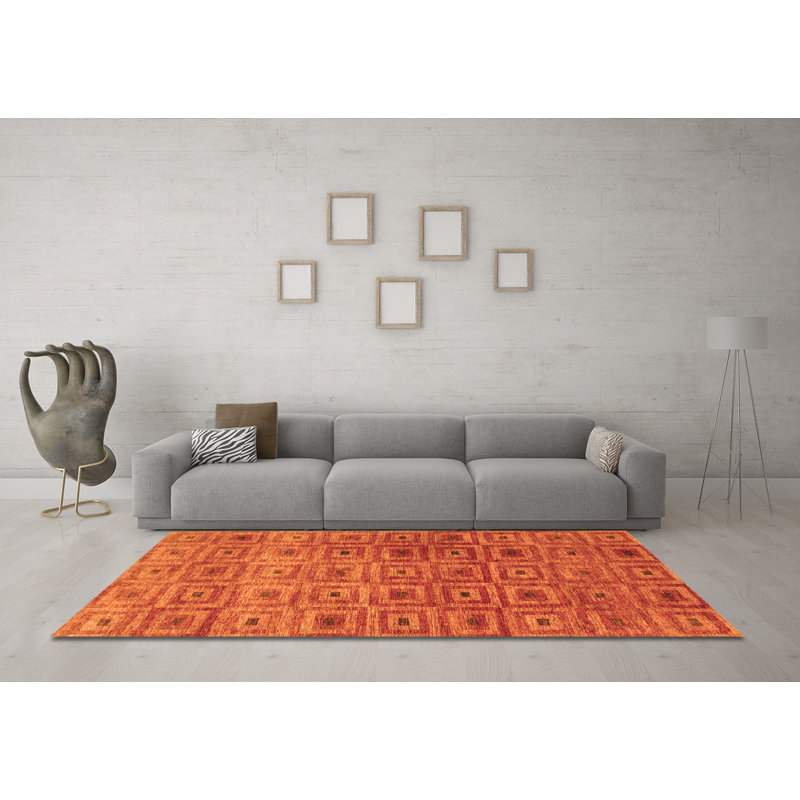 Miosoty Performance Geometric Indoor Rug, Round 6'