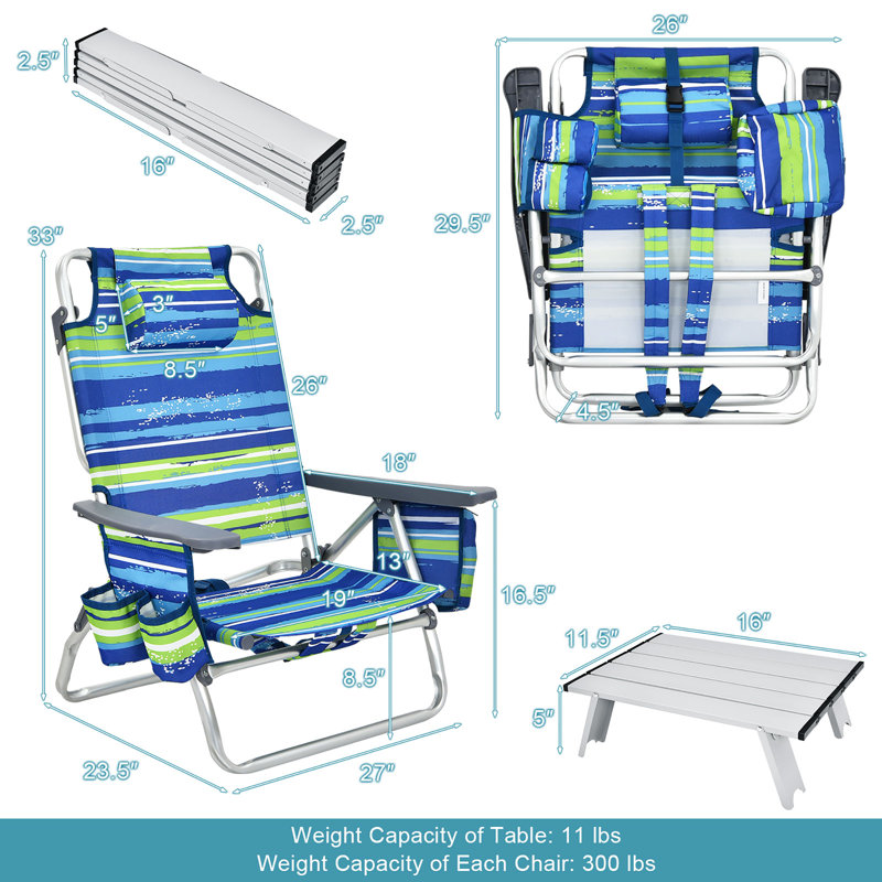 Hentges Folding Beach Chair