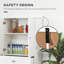 Armoire de cuisine autoportante 72 po avec 2 grandes portes doubles et 1 tiroir central HOMcom, blanc-270642766