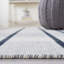 Tapis en laine / coton à tissage plat Anjail gris clair / noir-1328855509