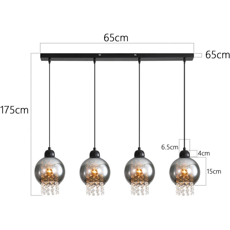4 - Light Matte Black Cylinder Pendant