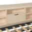 Lit de jour simple rembourré avec lit gigogne, tablettes de rangement, port USB et prise de courant-1089484723