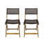 Ensemble de 2 chaises bistro pliables en osier pour patio ou cour arrière-1310255128
