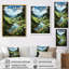 «Countryside Emerald Lake In I», reproduction sur toile-91381006-91381011