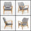 Élégant fauteuil club à structure en bois - confort moderne Mid-Century-57763526