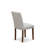 5 Piece Dining Room Table Set Includes a Round Kitchen Table with Pedestal and 4 Doeskin Linen Fabric Parsons Dining Chairs, Antique Walnut-46498635-46498628