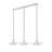 Ludo Brushed Nickel 3 Light Linear Chandelier-123223007