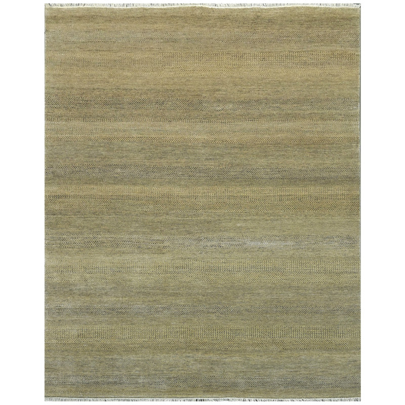 High-Quality Hand-Knotted Natural And Black Area Rug