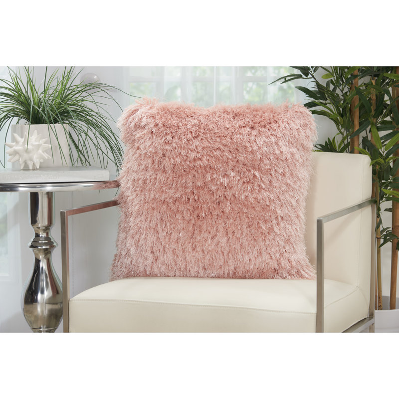 Housse de coussin carré et insert, 20 po X 20 po, Rose, Carré