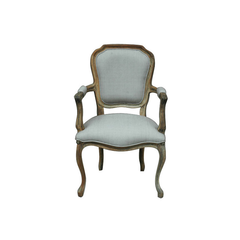 Farmhouse Arm Linen Chair