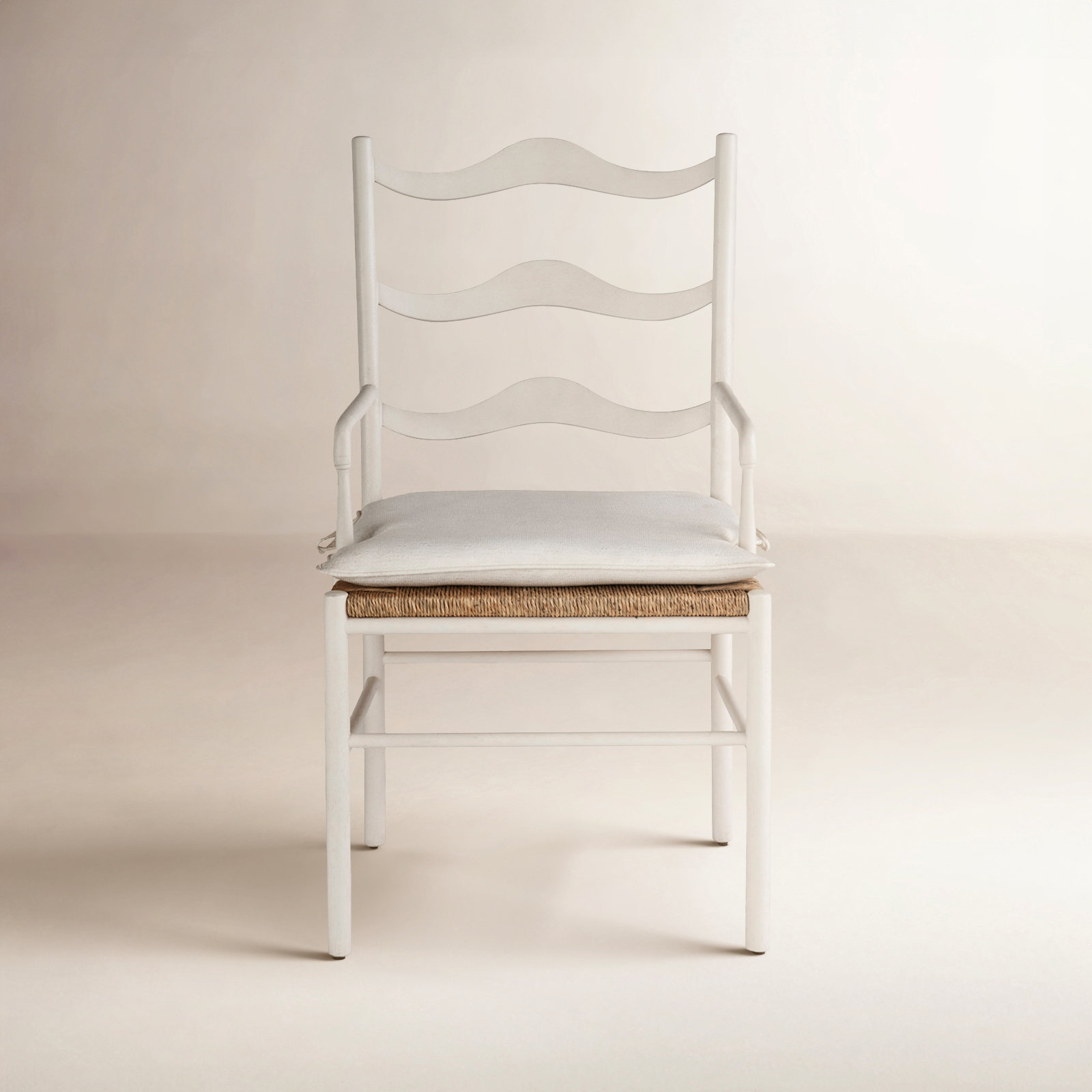Rosalie Ladder Back Arm Chair in White