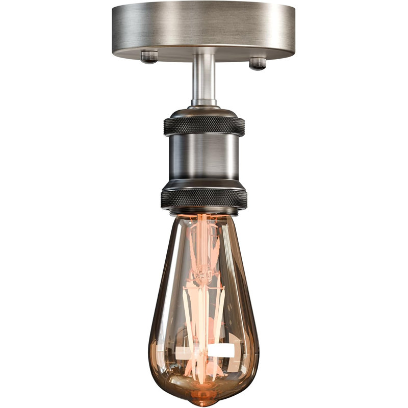 Semi Flush Mount, Satin Nickel
