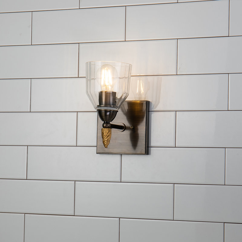 Fun Finial 1 - Light Armed Sconce, Dark Bronze/Gold