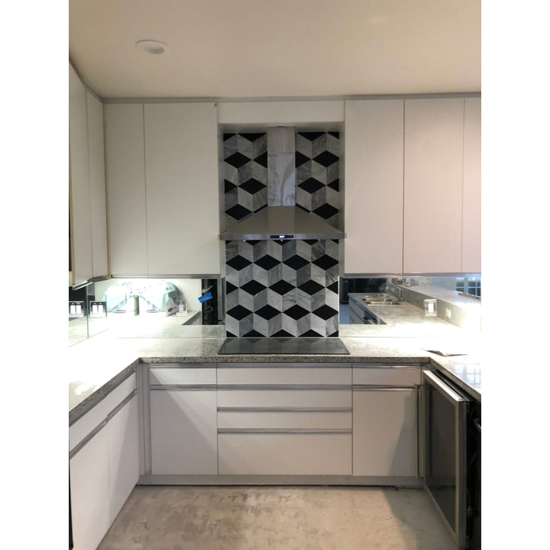 Havasar 8x9 Hexagon Honed Marble Mosaic Tile, Grigio Honed