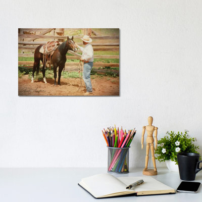 A Gentle Hand by Rhonda Thompson - Wrapped Canvas Print