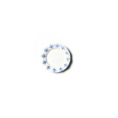 French Blue Sprout 13 Ruffle Round Platter
