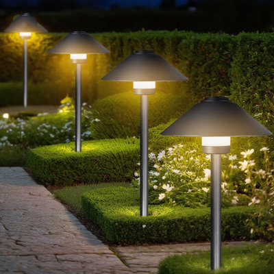 Banord 4 Pack LED Pathway Lights Outdoor Landscape Lighting Low Voltage IP65 Waterproof For Walkway Yard Garden