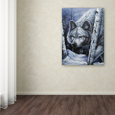 « white loup », impression sur toile tendue