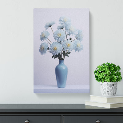 Chrysanthemums Minimalism No.3 - Wrapped Canvas