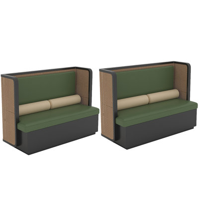 Ensemble de deux bancs rembourrés en similicuir Cafe Leisure