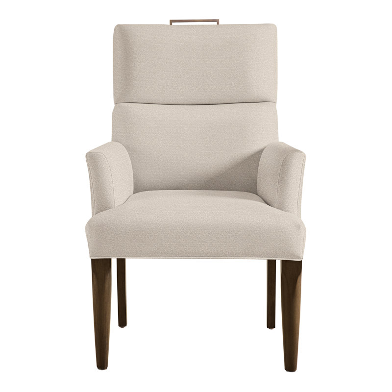 Thom Filicia Home Fabric Tight Back Arm Chair, Nadia Steam, Havana