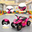 Quad rose 6V à piles pour enfants de 18 à 36 mois, cadre en acier PP, capacité de 44 lb, longueur 28,25