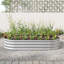 Grand lit de jardin surélevé ovale en métal pour plantes, légumes et fleurs-920301713-920301806
